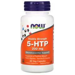 Гідрокситриптофан Now Foods (5-HTP) 200 мг 60 вегетаріанських капсул