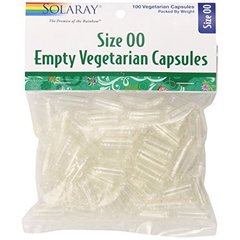 Порожні капсули "00" Solaray (Capsules Size 00) 100 вегетаріанських капсул