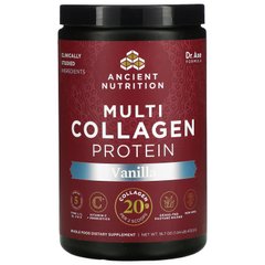 Багато колагеновий білок, ваніль, Multi Collagen Protein, Vanilla, Dr Axe / Ancient Nutrition, 475 г