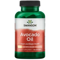 Масло авокадо в капсулах Swanson (Avocado Oil) 60 капсул купить в Киеве и Украине