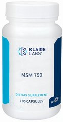 МСМ метилсульфонилметан Klaire Labs (MSM) 750 мг 100 капсул купить в Киеве и Украине