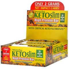 Протеїнові батончики Nature's Plus (KETOslim) 12 шт зі смаком шоколаду і арахісу