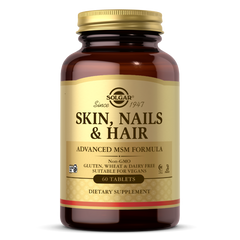 Вітаміни для шкіри волосся і нігтів Solgar (Skin Nails & Hair Advanced MSM Formula) 60 таблеток