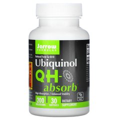 Убіхінол QH-absorb Jarrow Formulas (Коензим CoQ10) 200 мг 30 капсул