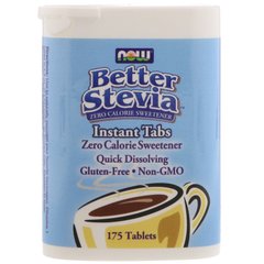 Стевія підсолоджувач Now Foods (Better Stevia Instant Tabs) 175 таблеток