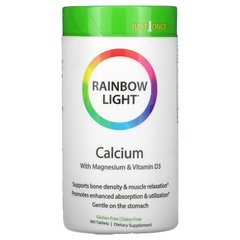 Кальцій і магній з вітаміном D3 Rainbow Light (Calcium with Magnesium & Vitamin D3) 500 мг / 250 мг / 500 МО 180 таблеток