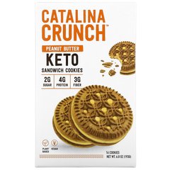 Catalina Crunch, Кето-сендвіч-печиво, арахісове масло, 16 печива, 6,8 унції (193 г)