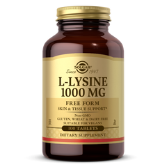 Лізин Solgar (L-Lysine) 1000 мг 100 таблеток