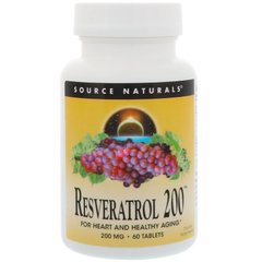 Ресвератрол Source Naturals (Resveratrol) 200 мг 60 таблеток купить в Киеве и Украине