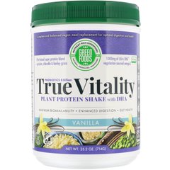 Рослинний протеїновий шейк з DHA Green Foods Corporation (True Vitality) 714 г зі смаком ванілі