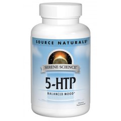 5-HTP (гідрокситріптофан), Serene Science, Source Naturals, 50 мг, 30 желатинових капсул