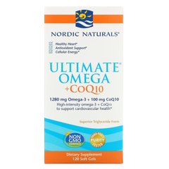 Омега Ультімейт з коензимом Nordic Naturals (Omega Ultimate + CoQ10) 1000 мг 120 капсул