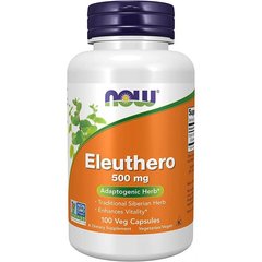 Елеутерокок Now Foods (Eleuthero) 500 мг 100 вегетаріанських капсул