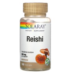 Гриби рейші, Reishi Mushroom, Solaray, 600 мг, 100 капсул
