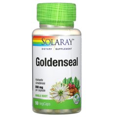 Жовтокорінь канадський, Goldenseal Root, Solaray, 550 мг, 50 капсул