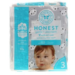 Підгузки, Honest Diapers, Розмір 3, 16-28 фунтів, панди, The Honest Company, 27 підгузників