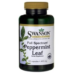 Лист мяты перечной, Full Spectrum Peppermint Leaf, Swanson, 400 мг, 120 капсул купить в Киеве и Украине