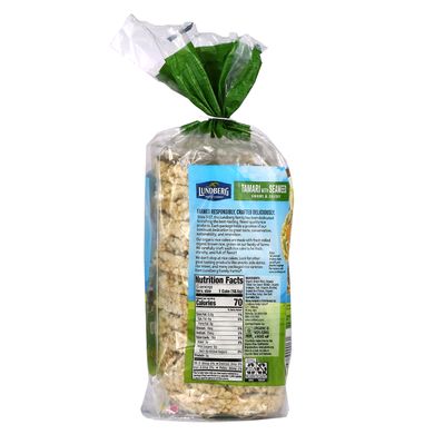 Рисові хлібці з морськими водоростями і соусом тамарі Lundberg 241 г