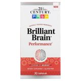 Опис товару: Вітаміни для блискучої роботи мозку 21st Century (Brilliant Brain Performance) 30 капсул