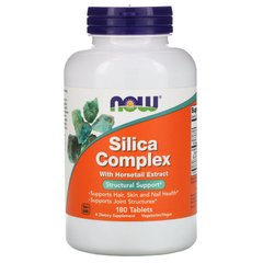 Кремнієвий комплекс Now Foods (Silica Complex) 50 мг 180 таблеток