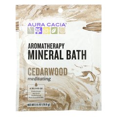 Аромотерапевтичний засіб для ванни з мінералами, медитативний кедр, Aura Cacia, 2,5 унцій (70,9 г)