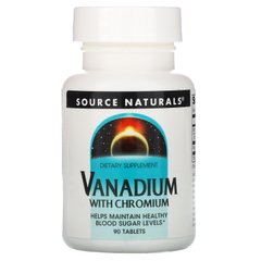 Хром і ванадій Source Naturals (Vanadium with Chromium) 200 мкг / 1 мг 90 таблеток