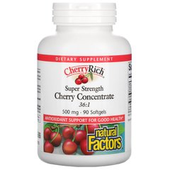 Екстракт дикої вишні Natural Factors (Cherry Concentrate) 500 мг 90 капсул