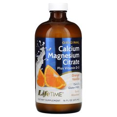 Цитрат кальцію і магнію з вітаміном D LifeTime Vitamins (Calcium Magnesium Citrate Plus Vitamin D-3) 473 мл зі смаком апельсина і ванілі