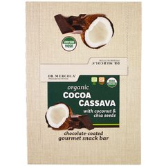 Батончики з кокосом і насінням Чіа органік Dr. Mercola (Cocoa Cassava) 12 шт. по 44 г
