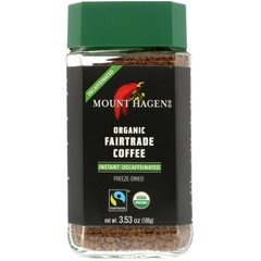 Органічна кава, зроблений з дотриманням трудової етики, розчинна, без кофеїну, Mount Hagen, 100 г (353 oz)