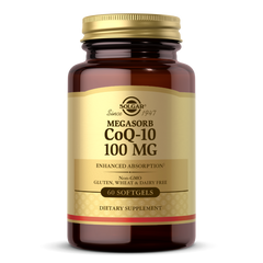 Коензим Q10 Мегасорб Solgar (Megasorb CoQ-10) 100 мг 60 м'яких капсул