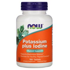 Калій плюс Йод Now Foods (Potassium Plus Iodine) 180 таблеток