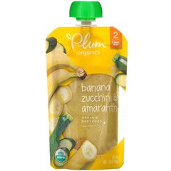 Пюре з цукіні банана і амаранту органік Plum Organics (Baby Food Stage 2) 99 г