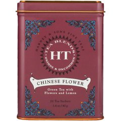 Китайський квітка, Harney ,Sons, 20 чайних пакетиків, 14 унцій (40 г)