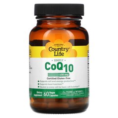 Коензим CoQ10 Country Life (CoQ10) 100 мг 60 капсул