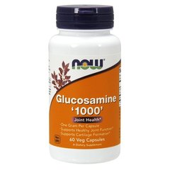 Глюкозамін Now Foods (Glucosamine) 1000 мг 60 капсул