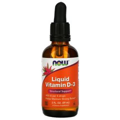 Рідкий вітамін Д3 Now Foods (Liquid Vitamin D-3) 60 мл