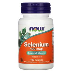 Селен без дріжджів Now Foods (Selenium Yeast Free) 100 мкг 100 таблеток