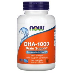 ДГА для покращення роботи мозку Now Foods (DHA-1000) 1000 мг 90 м'яких таблеток