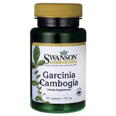 Гарциния Камбоджийская, Garcinia Cambogia 5:1 Extract, Swanson, 80 мг, 60 капсул купить в Киеве и Украине