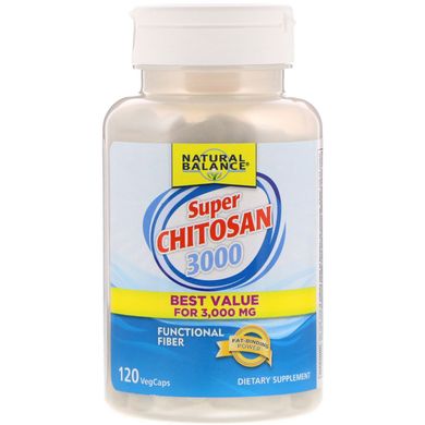 Суперхитозан 3000 Natural Balance (Super Chitosan 3000) 750 мг 120 капсул купить в Киеве и Украине