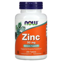 Цинк Now Foods (Zinc) 50 мг 250 таблеток