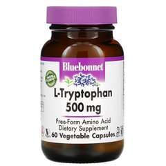 Триптофан Bluebonnet Nutrition (L-Tryptophan) 500 мг 60 капсул