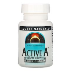 Вітамін А Source Naturals (Active A) 25000 МО 120 таблеток