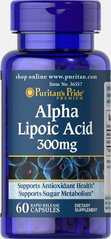 Альфа-ліпоєва кислота Puritan's Pride (Alpha Lipoic Acid capsules) 300 мг 60 капсул
