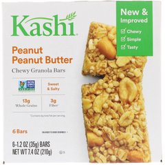 Батончики з мюслі з арахісом Kashi (Chewy Granola Bars Peanut Butter) 6-2 шт.