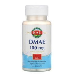 ДМАЕ, DMAE, KAL, 100 мг, 100 таблеток