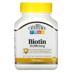 Біотин 21st Century (Biotin) 10000 мкг 120 таблеток