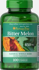 Гірка диня, Bitter Melon, Puritan's Pride, 450 мг, 100 капсул