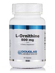 Орнітин Douglas Laboratories (L-Ornithine) 500 мг 60 капсул